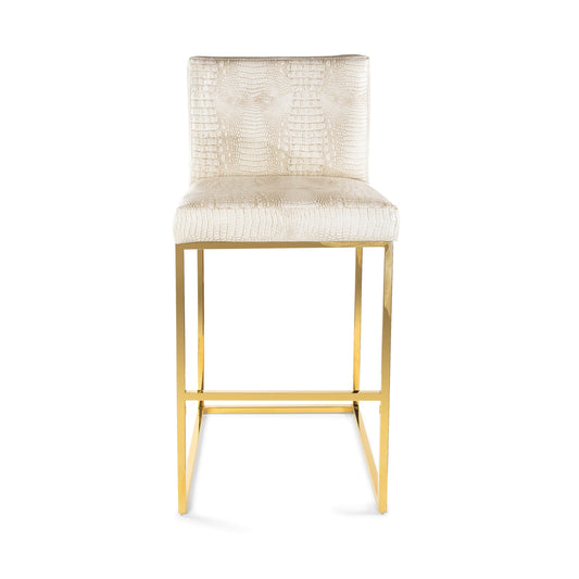 Bar Stool in Faux Croc