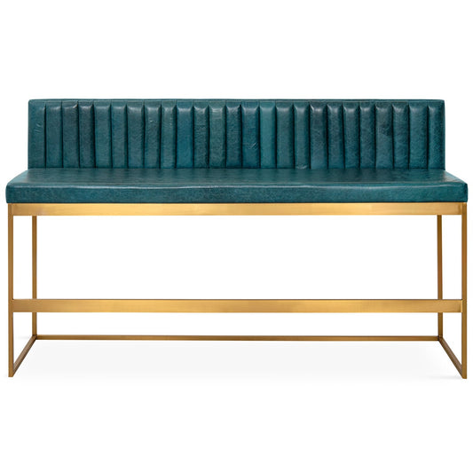 Bar Height Bench with Channel Tufting
