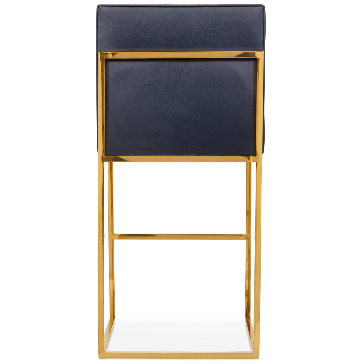 Bar Stool in Channel Tufted Faux Leather