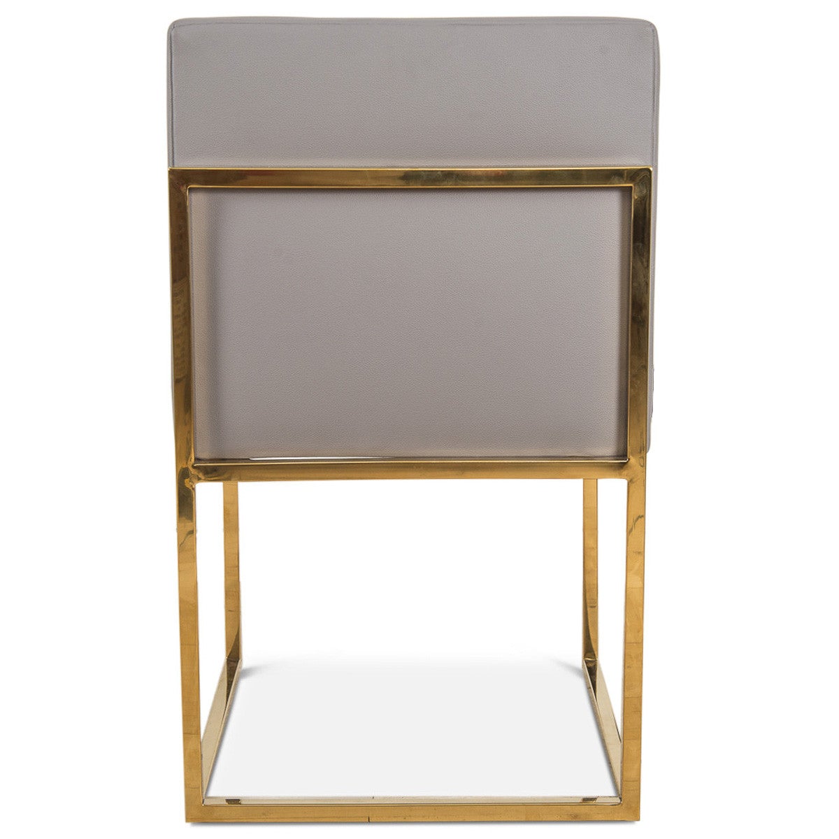 Dining Chair in Channel Tufted Faux Leather