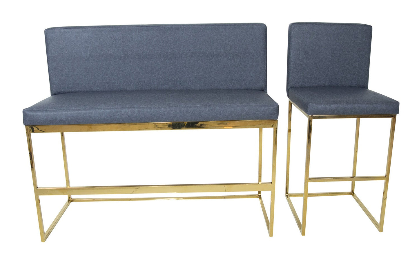 Bar Height Bench with Channel Tufting